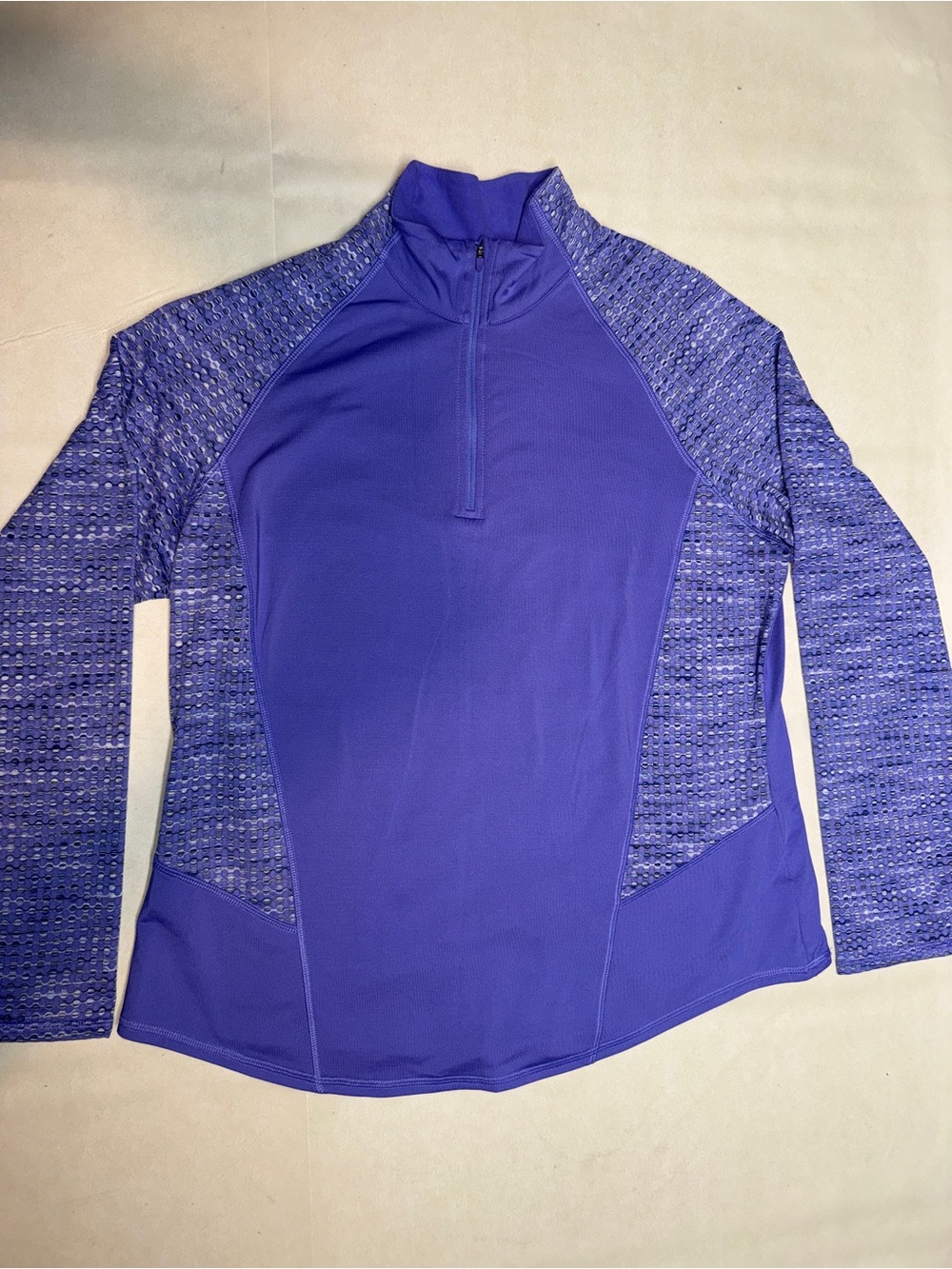 Purple Quarter-Zip Athletic Pullover